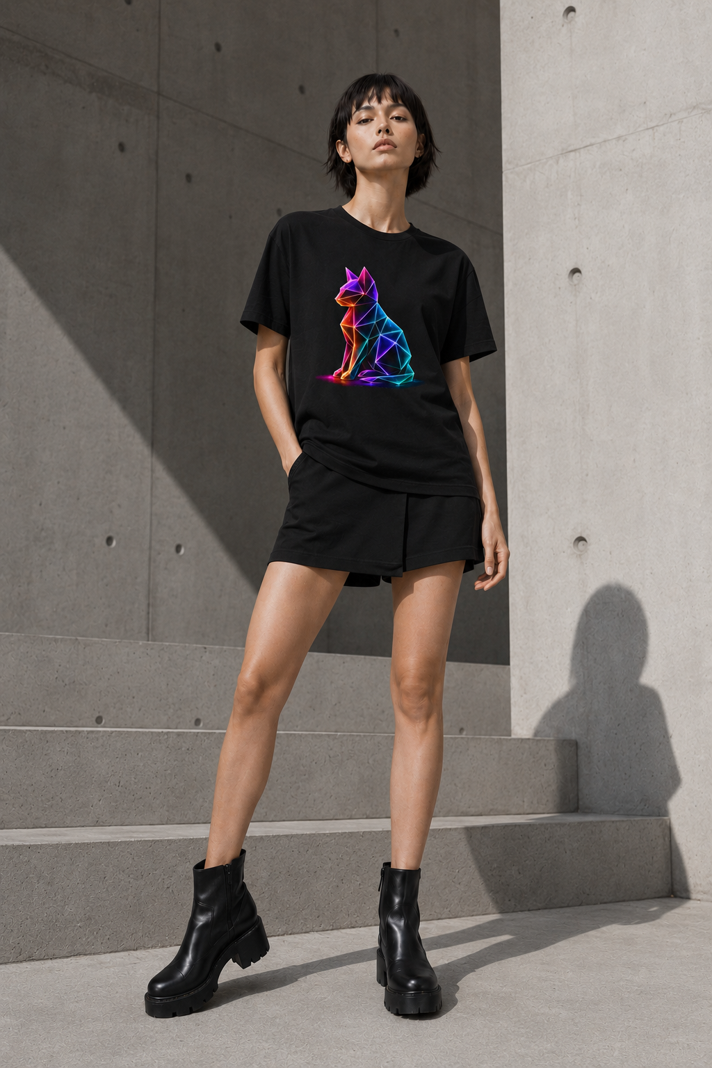 Origami Cat Shirt. Authenticity Instinct Tee