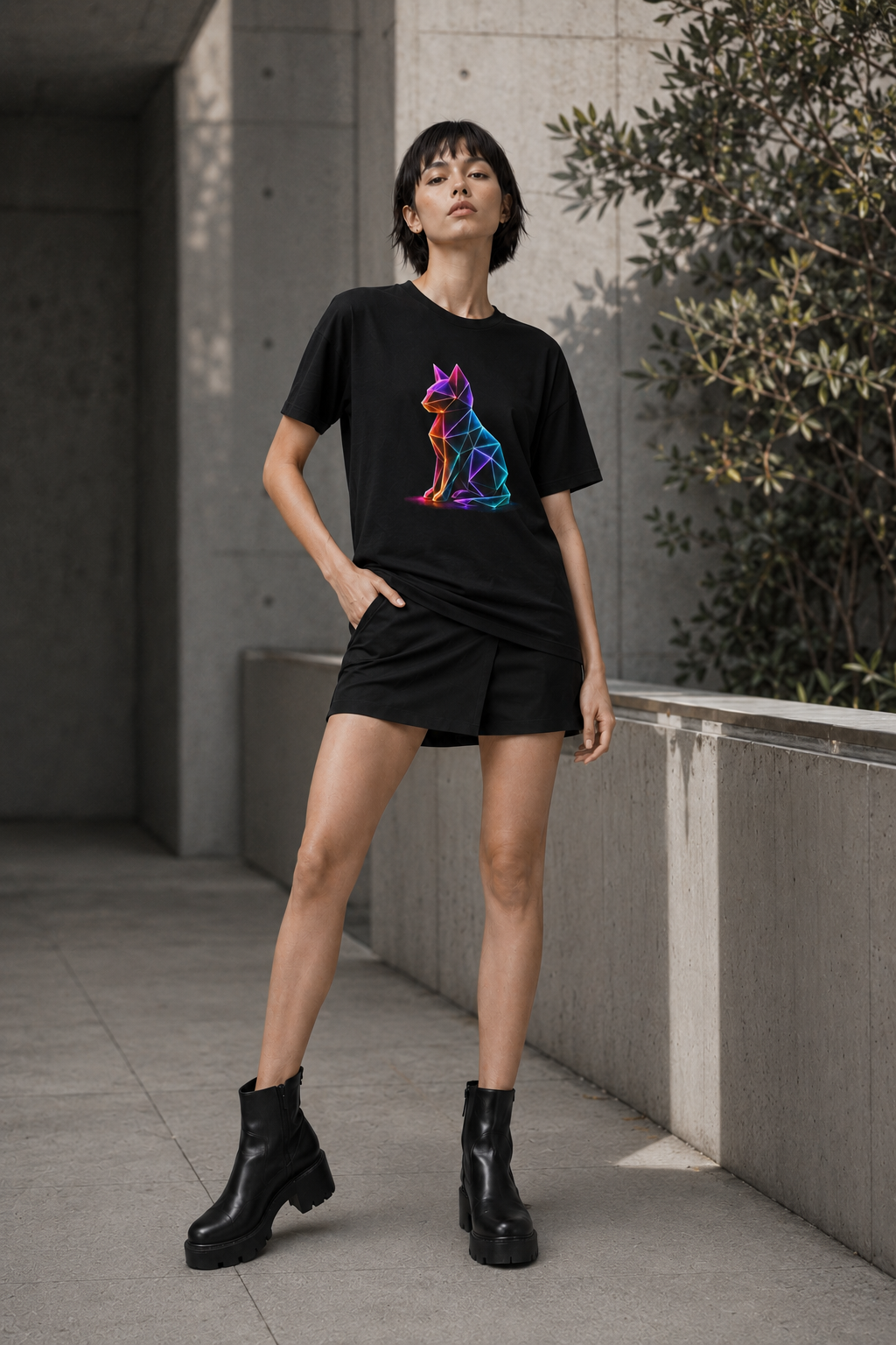 Origami Cat Shirt. Authenticity Instinct Tee