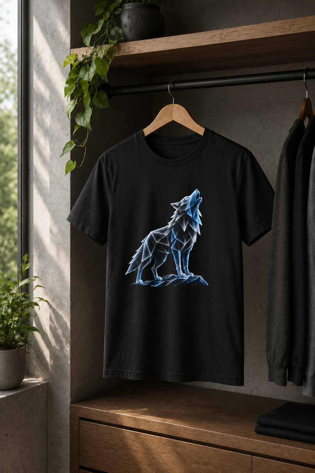 Origami Wolf T-Shirt. Belonging Instinct Tee