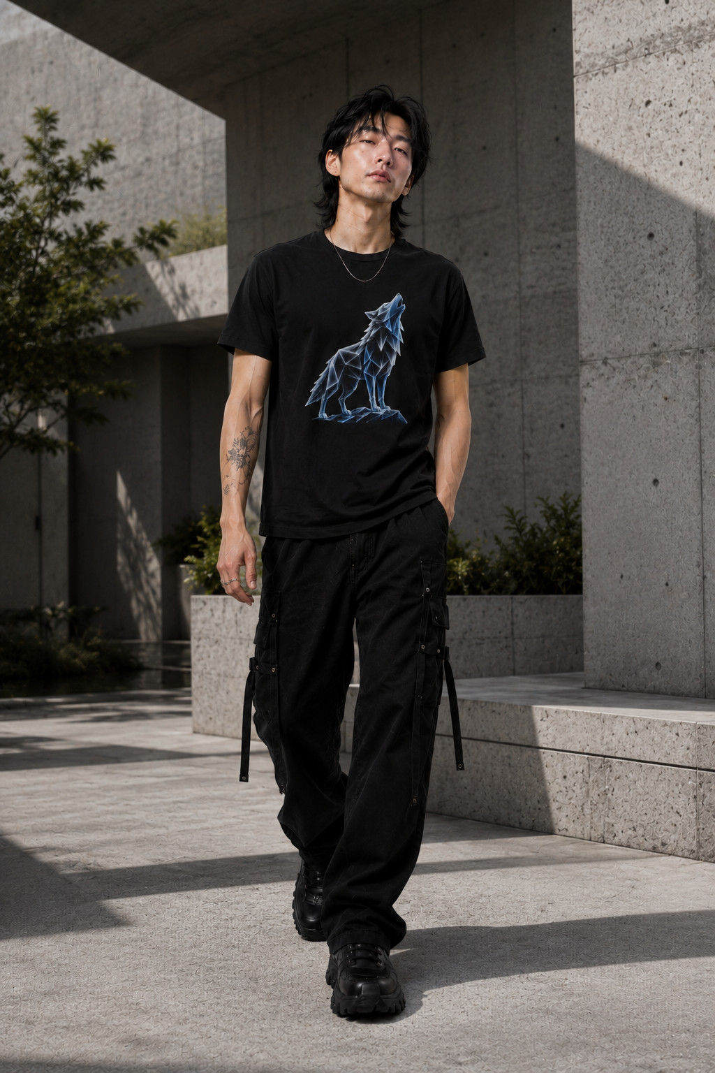 Origami Wolf T-Shirt. Belonging Instinct Tee