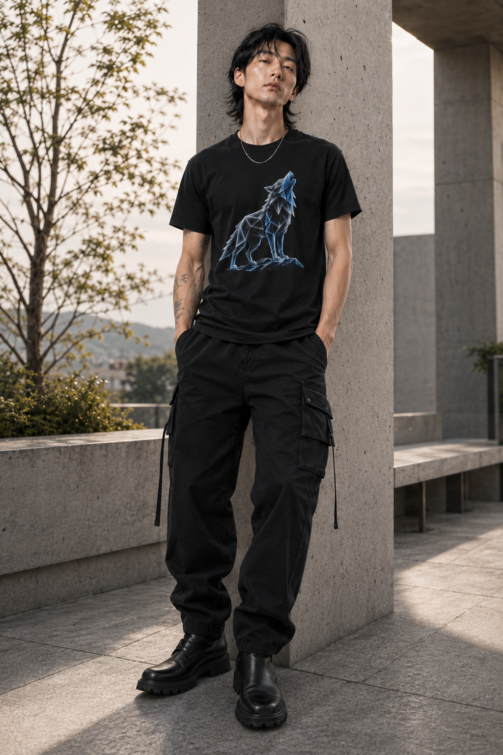 Origami Wolf T-Shirt. Belonging Instinct Tee