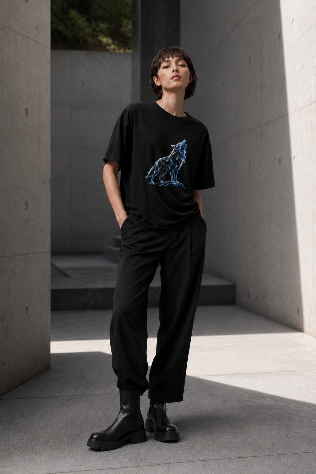 Origami Wolf T-Shirt. Belonging Instinct Tee