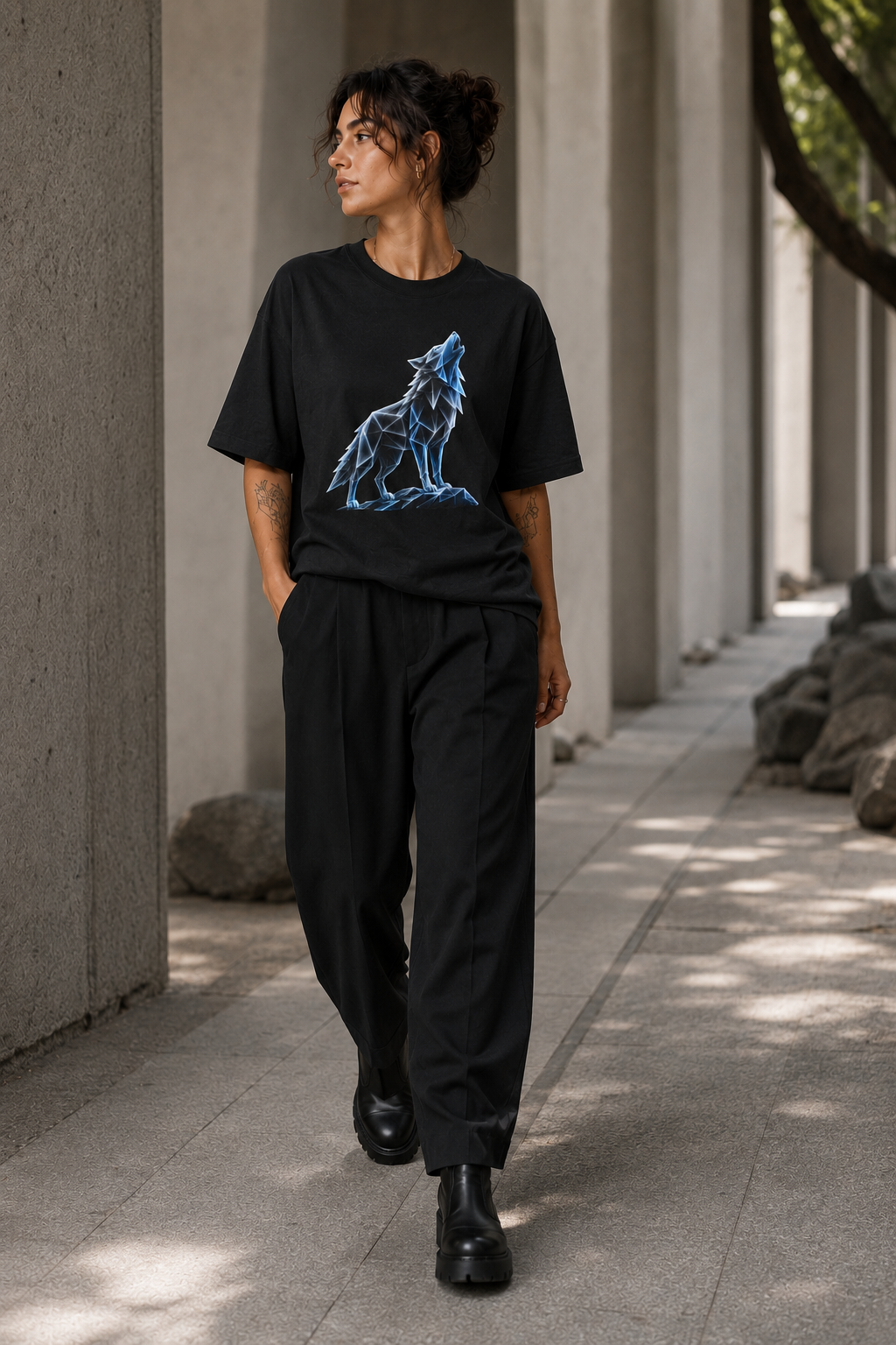 Origami Wolf T-Shirt. Belonging Instinct Tee