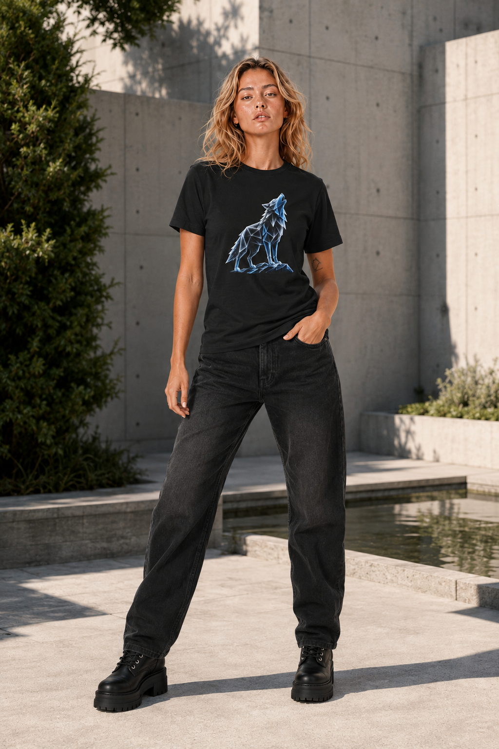 Origami Wolf T-Shirt. Belonging Instinct Tee