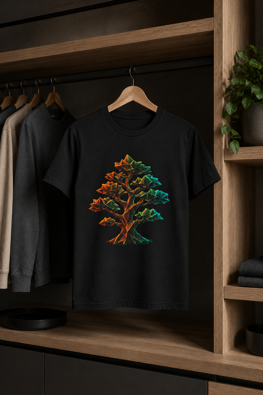 Origami Tree T-Shirt.  Grounding Instinct Tee