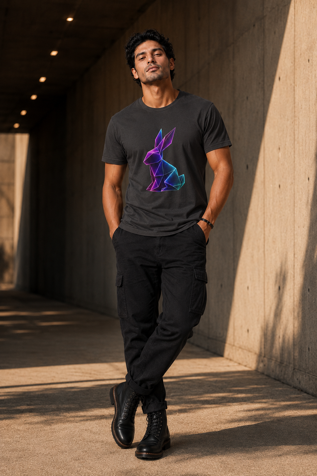 Origami rabbit T-shirt. Initiative Instinct Tee
