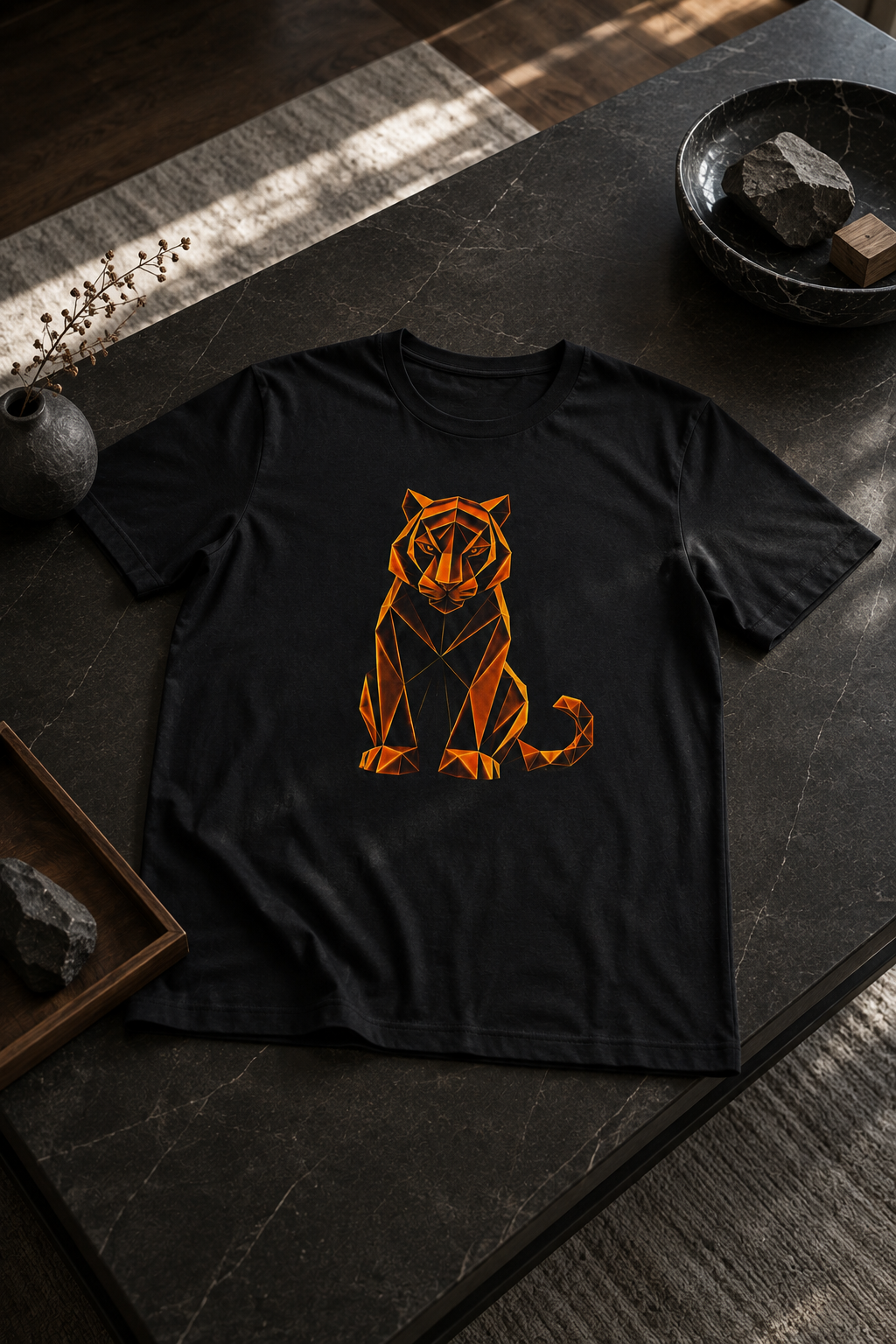 Origamy Tiger T-Shirt. Inner Power Instinct Tee