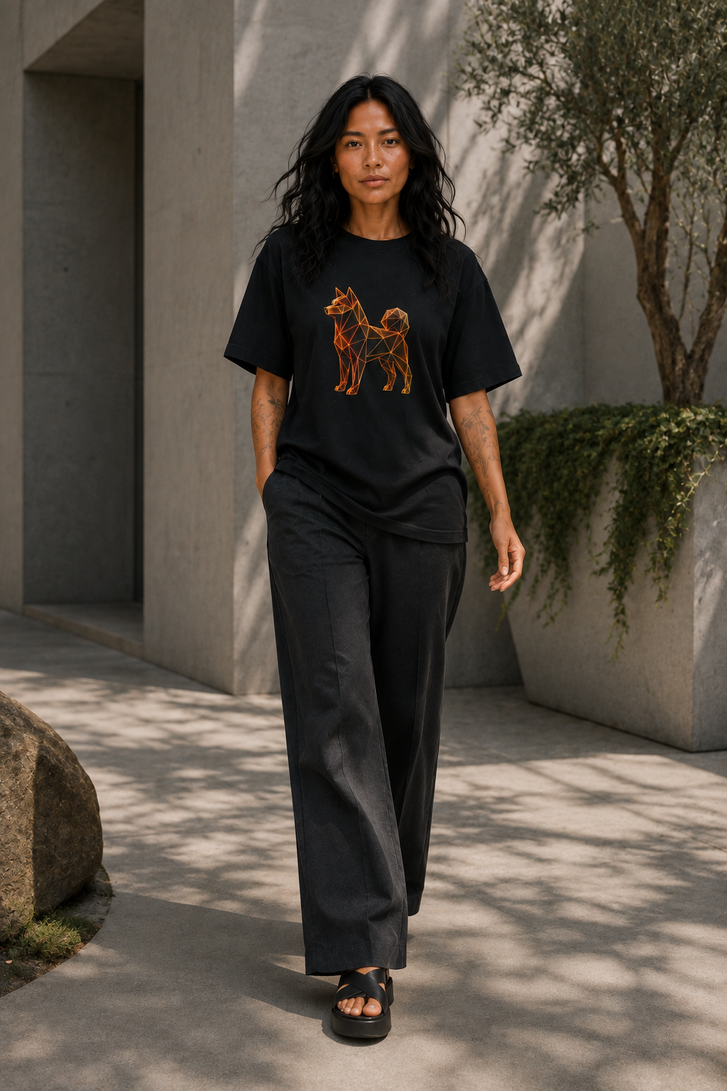 Origami Dog T-Shirt. Loyalty Instinct Tee