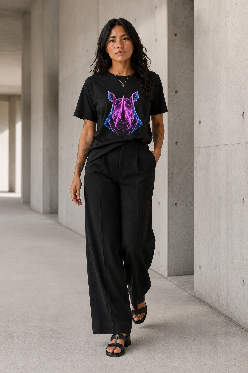 Origami Rhino T-Shirt | Resilience Instinct Tee