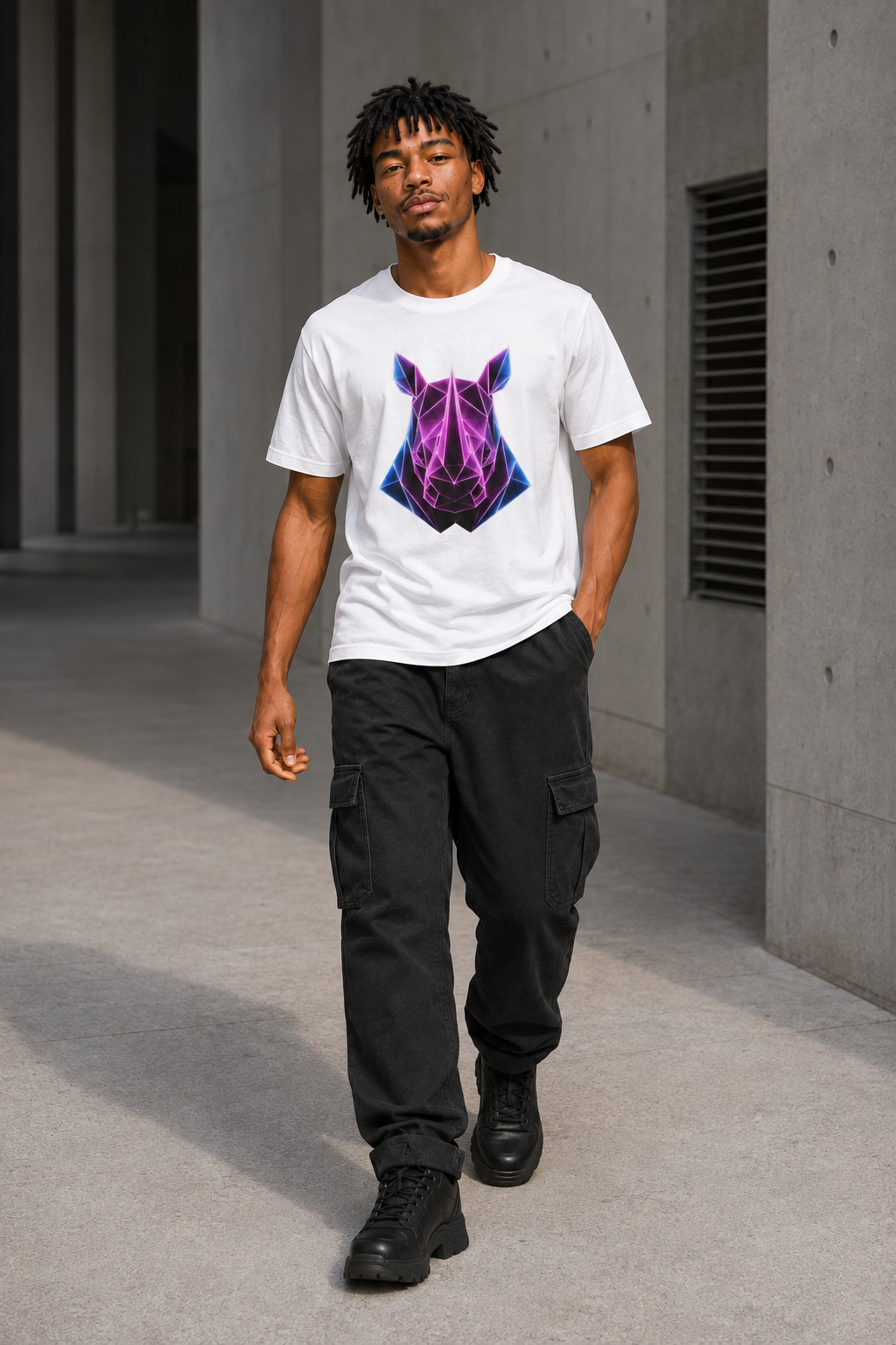 Origami Rhino T-Shirt | Resilience Instinct Tee