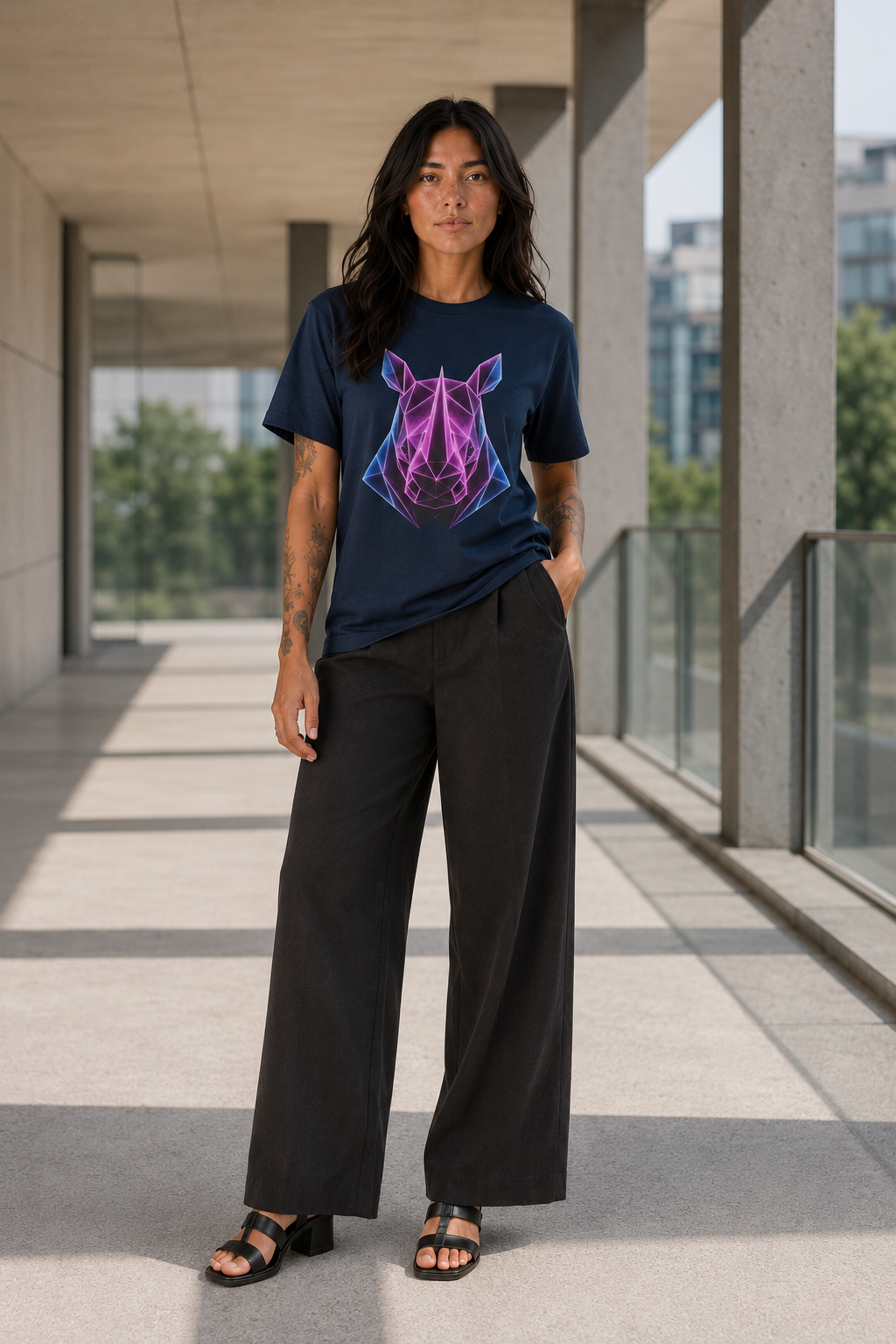 Origami Rhino T-Shirt | Resilience Instinct Tee