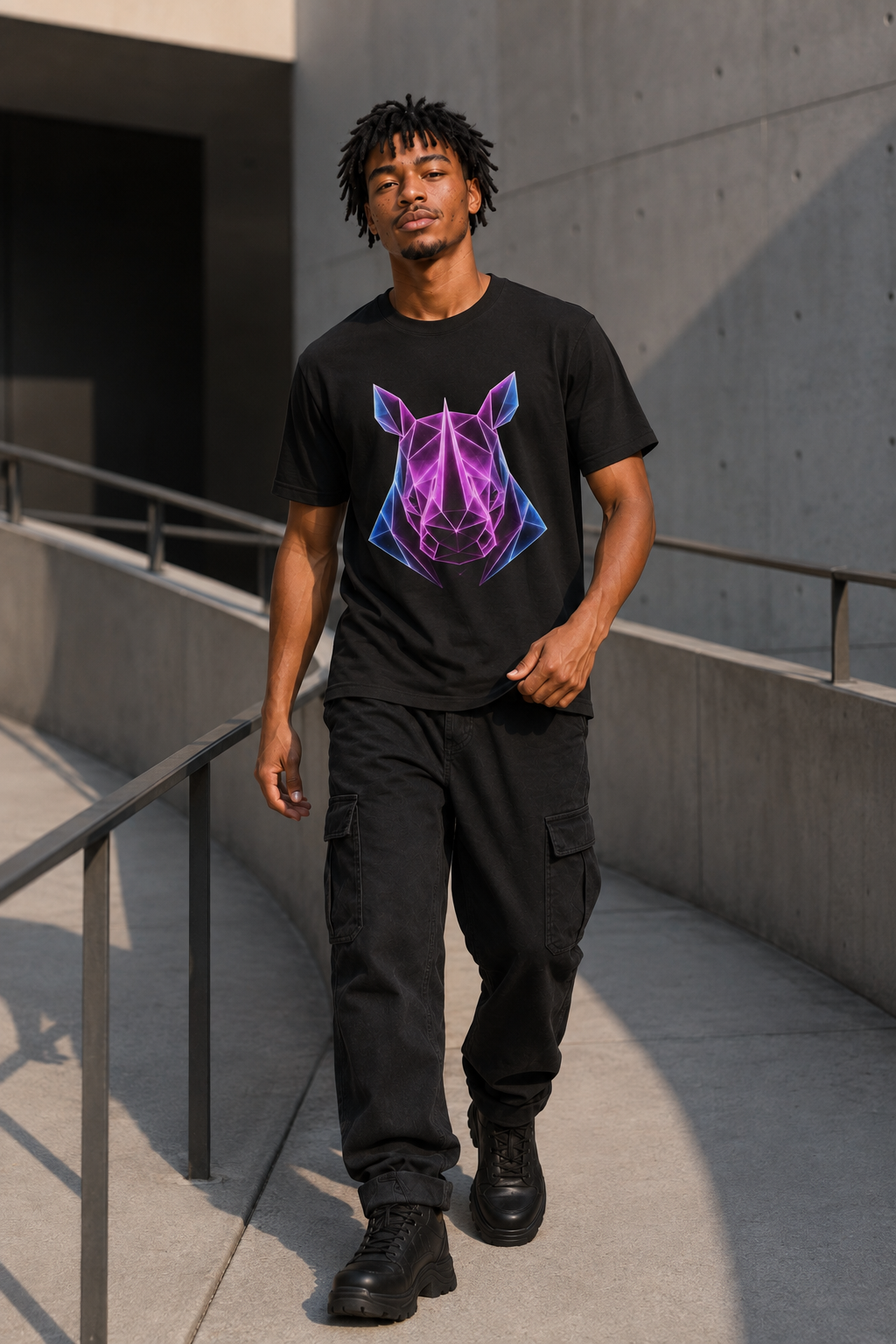 Origami Rhino T-Shirt | Resilience Instinct Tee