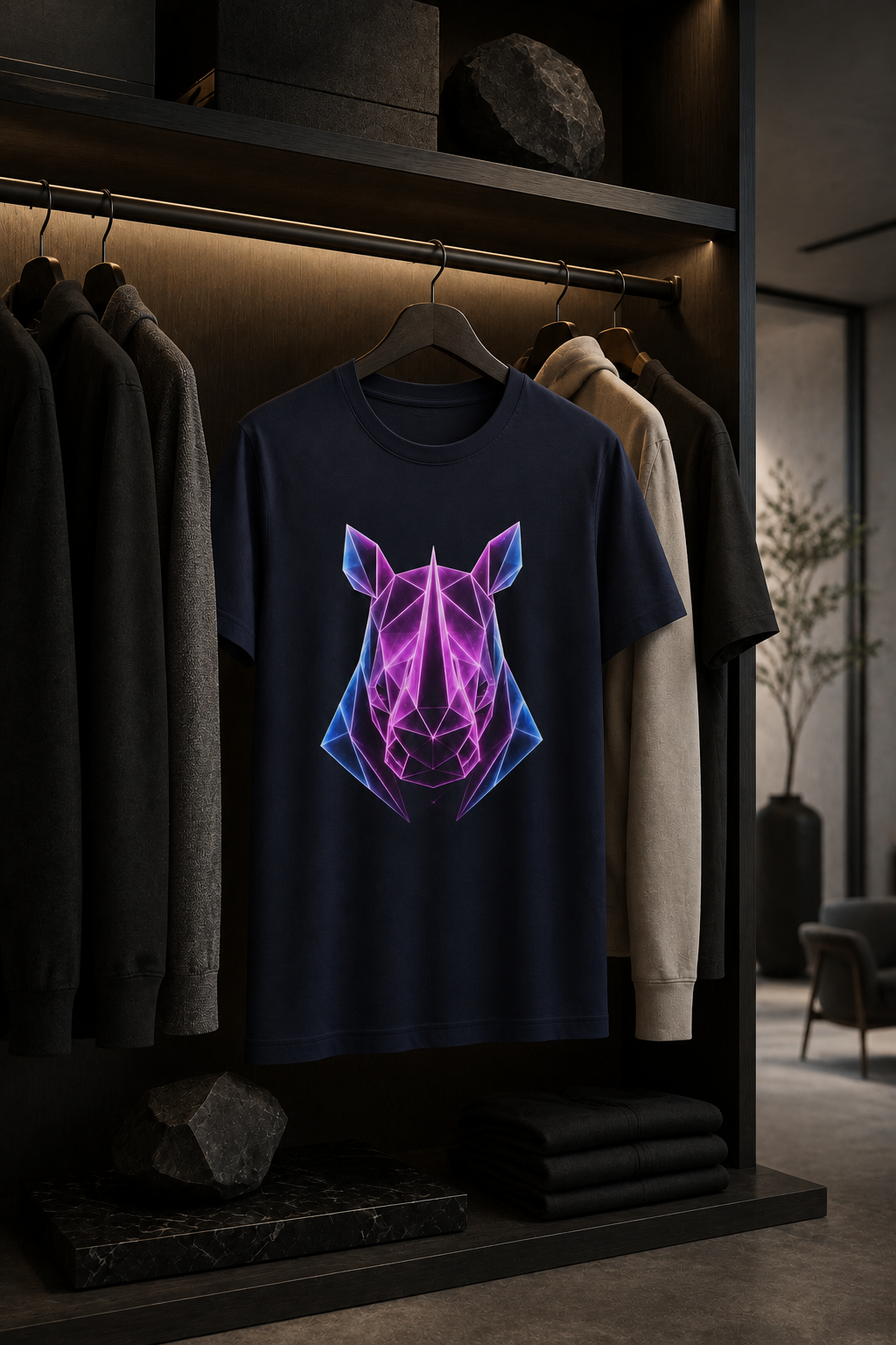Origami Rhino T-Shirt | Resilience Instinct Tee
