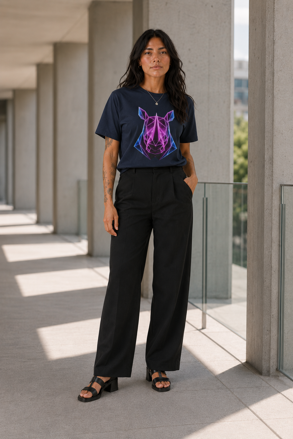 Origami Rhino T-Shirt | Resilience Instinct Tee