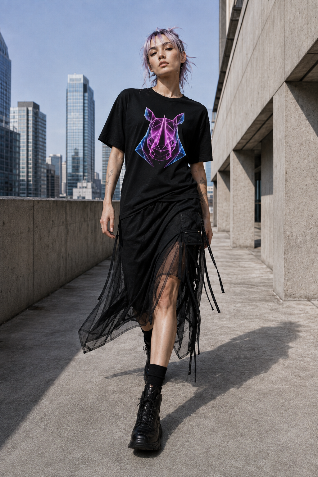Origami Rhino T-Shirt | Resilience Instinct Tee