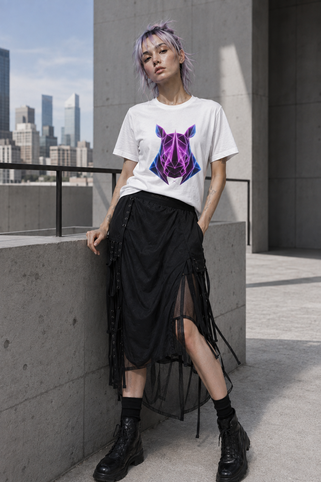 Origami Rhino T-Shirt | Resilience Instinct Tee