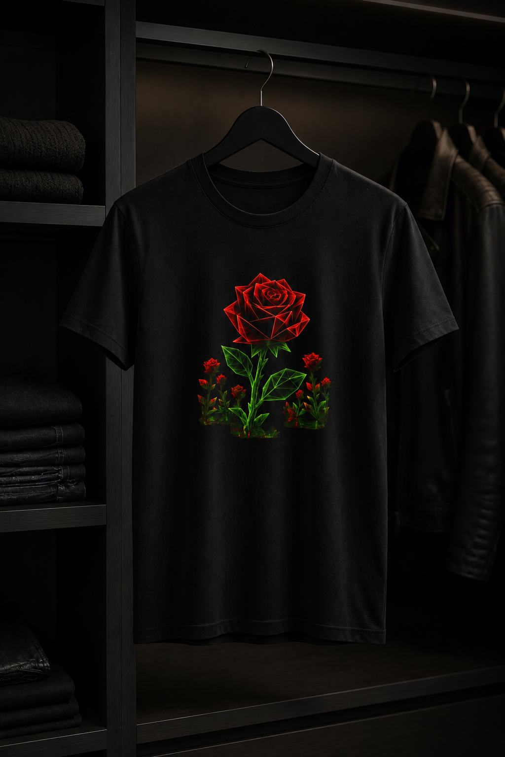 Origami Rose T-Shirt. Vulnerability Instinct Tee