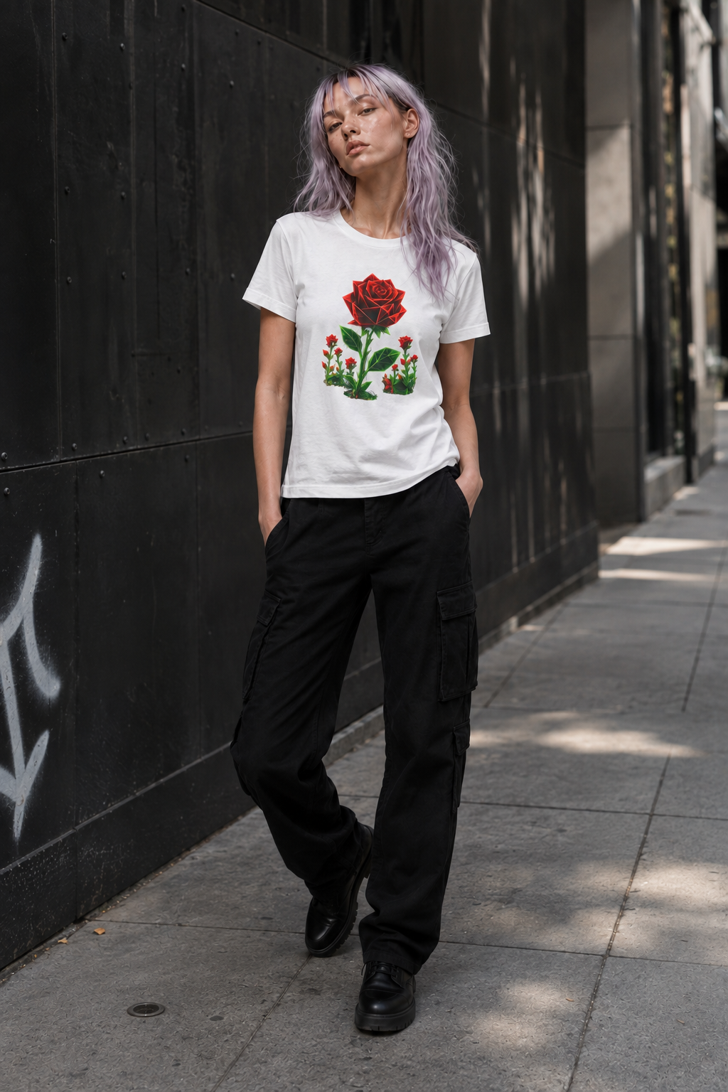 Origami Rose T-Shirt. Vulnerability Instinct Tee