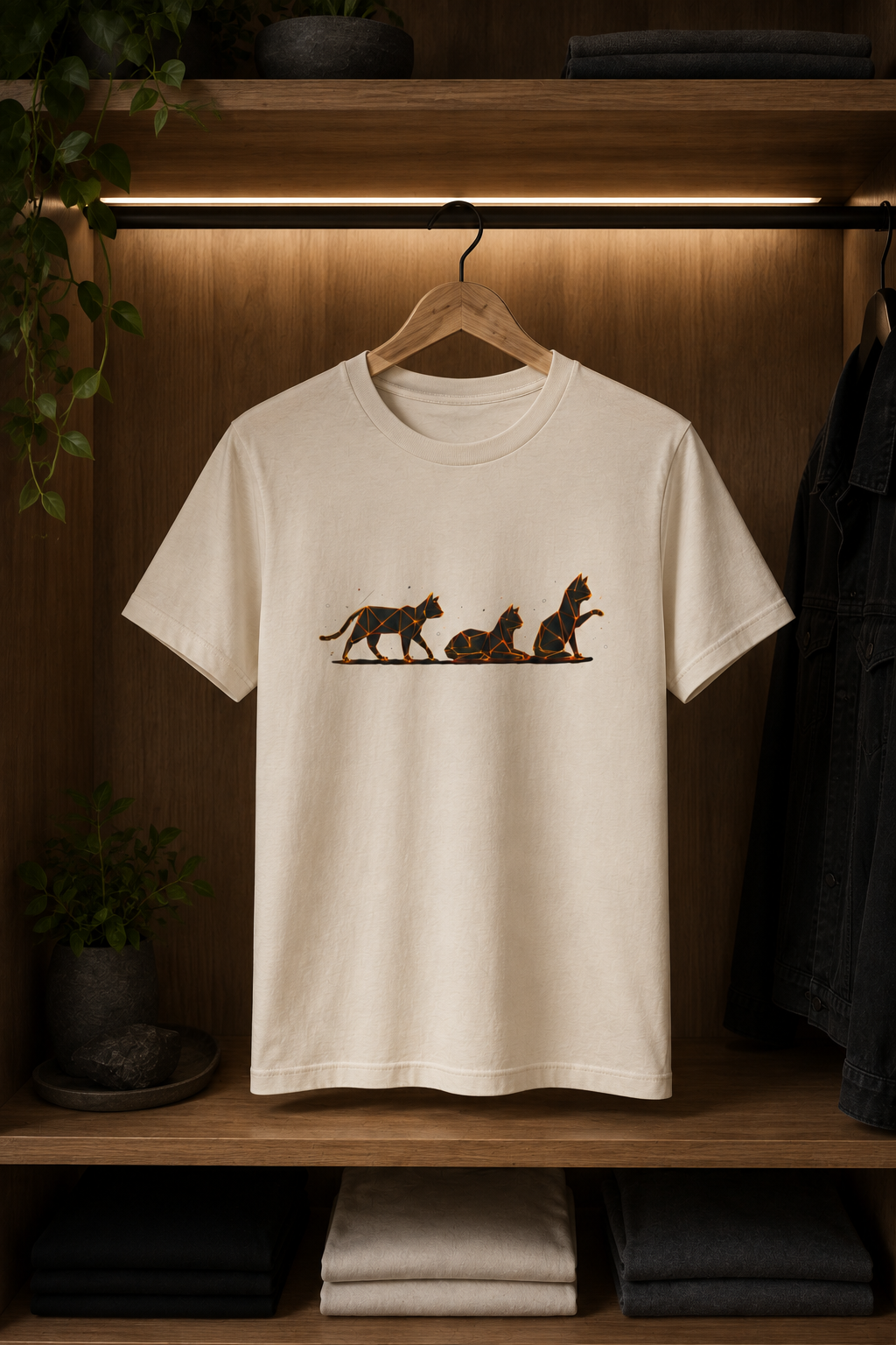 Origami Cats T-Shirt. Authenticity Instinct Tee
