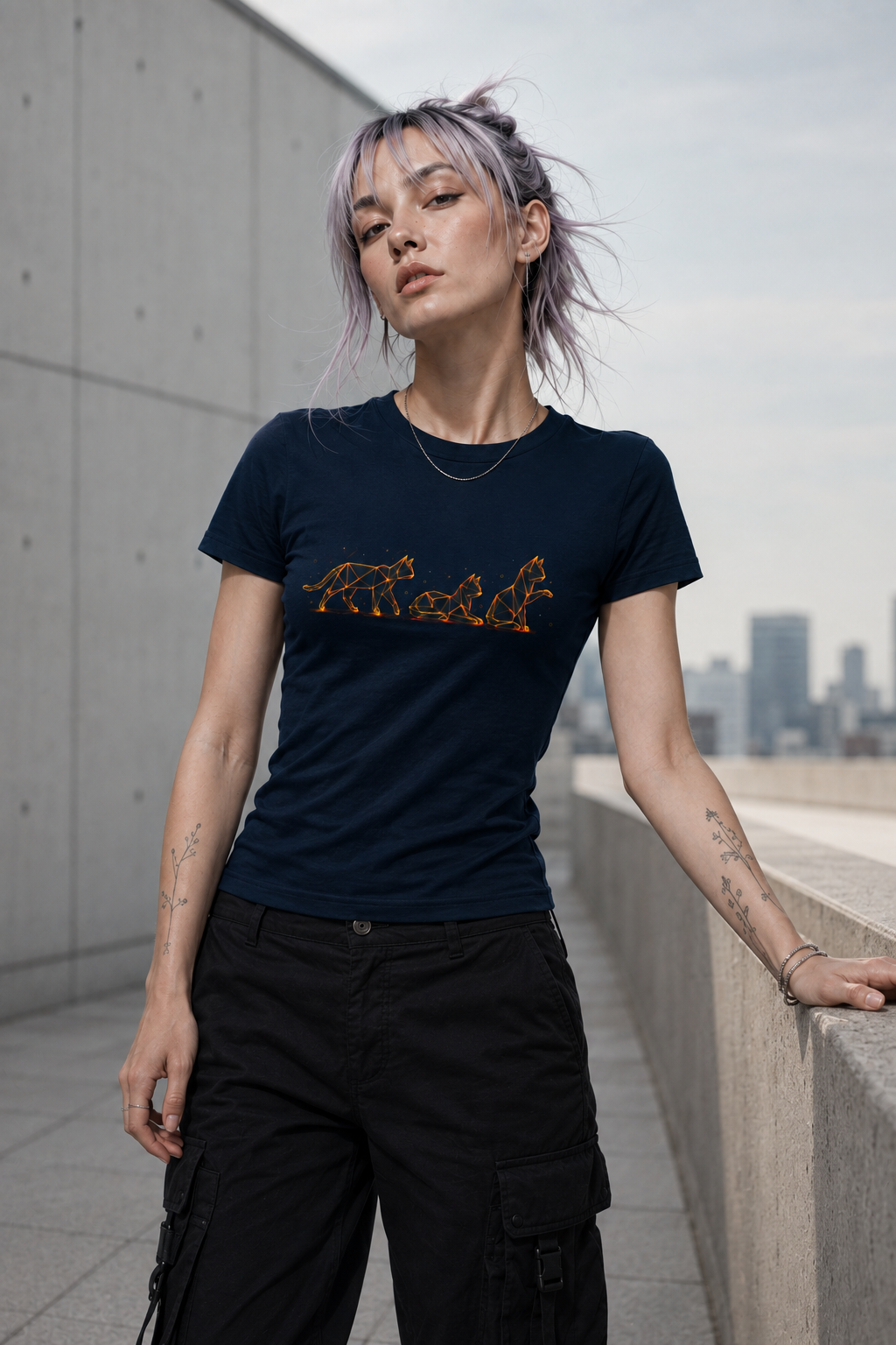 Origami Cats T-Shirt. Authenticity Instinct Tee