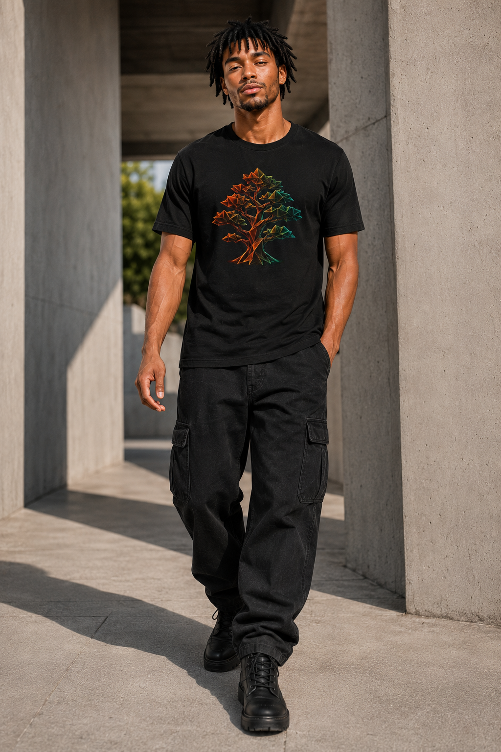 Origami Tree T-Shirt. Grounding Instinct Tee