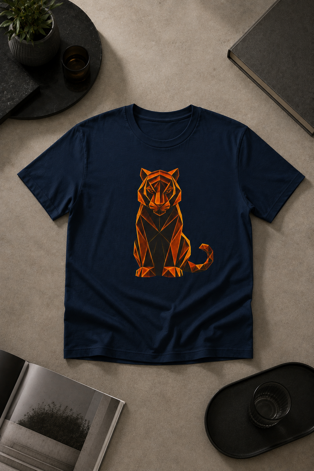Origami Tiger T-Shirt. Inner Power Instinct Tee