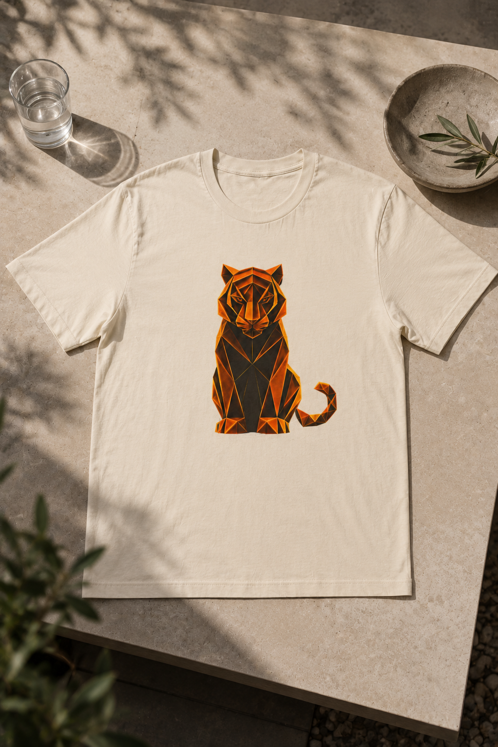 Origami Tiger T-Shirt. Inner Power Instinct Tee