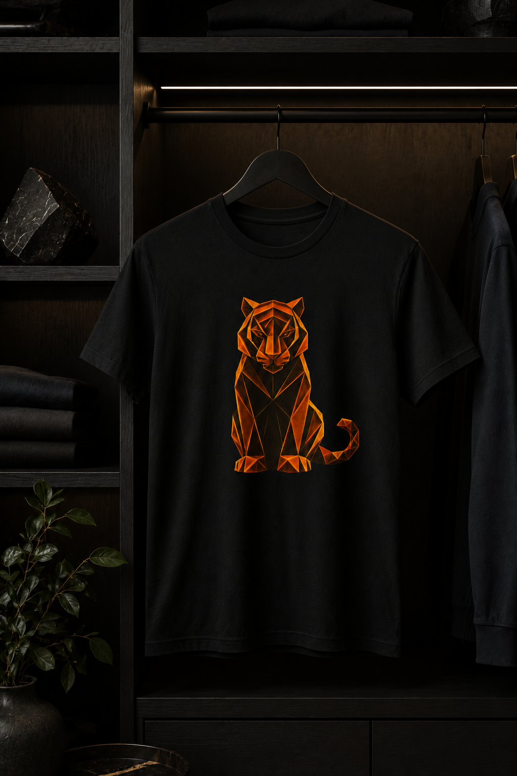 Origami Tiger T-Shirt. Inner Power Instinct Tee
