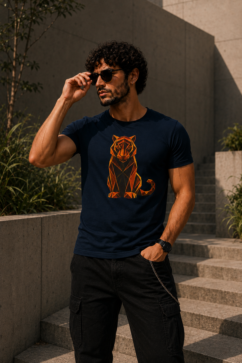 Origami Tiger T-Shirt. Inner Power Instinct Tee