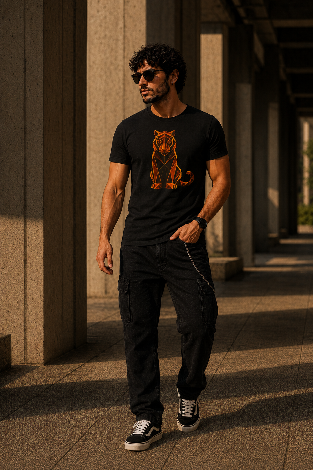 Origami Tiger T-Shirt. Inner Power Instinct Tee