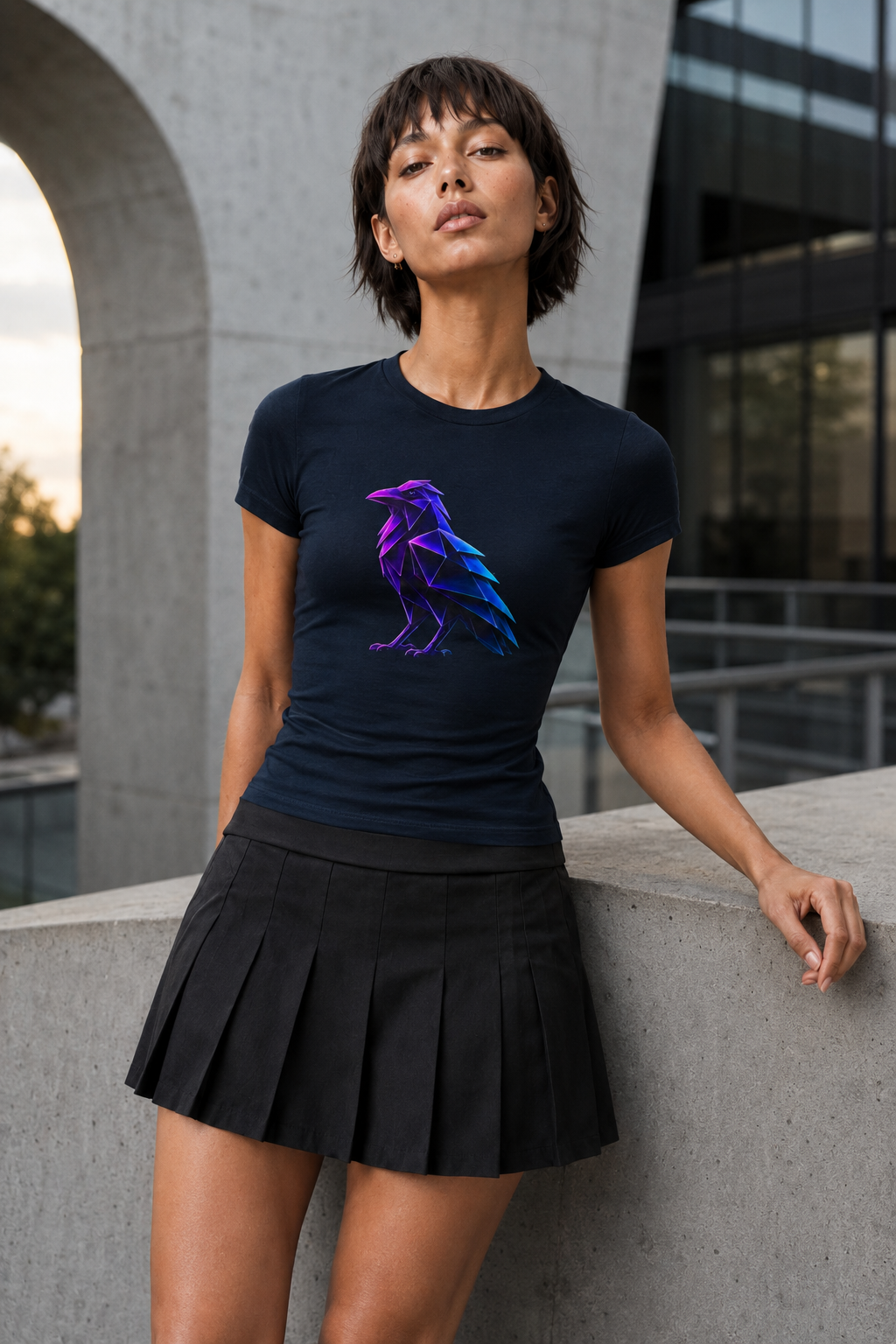 Origami Crow T-Shirt. Mistery Instinct Tee