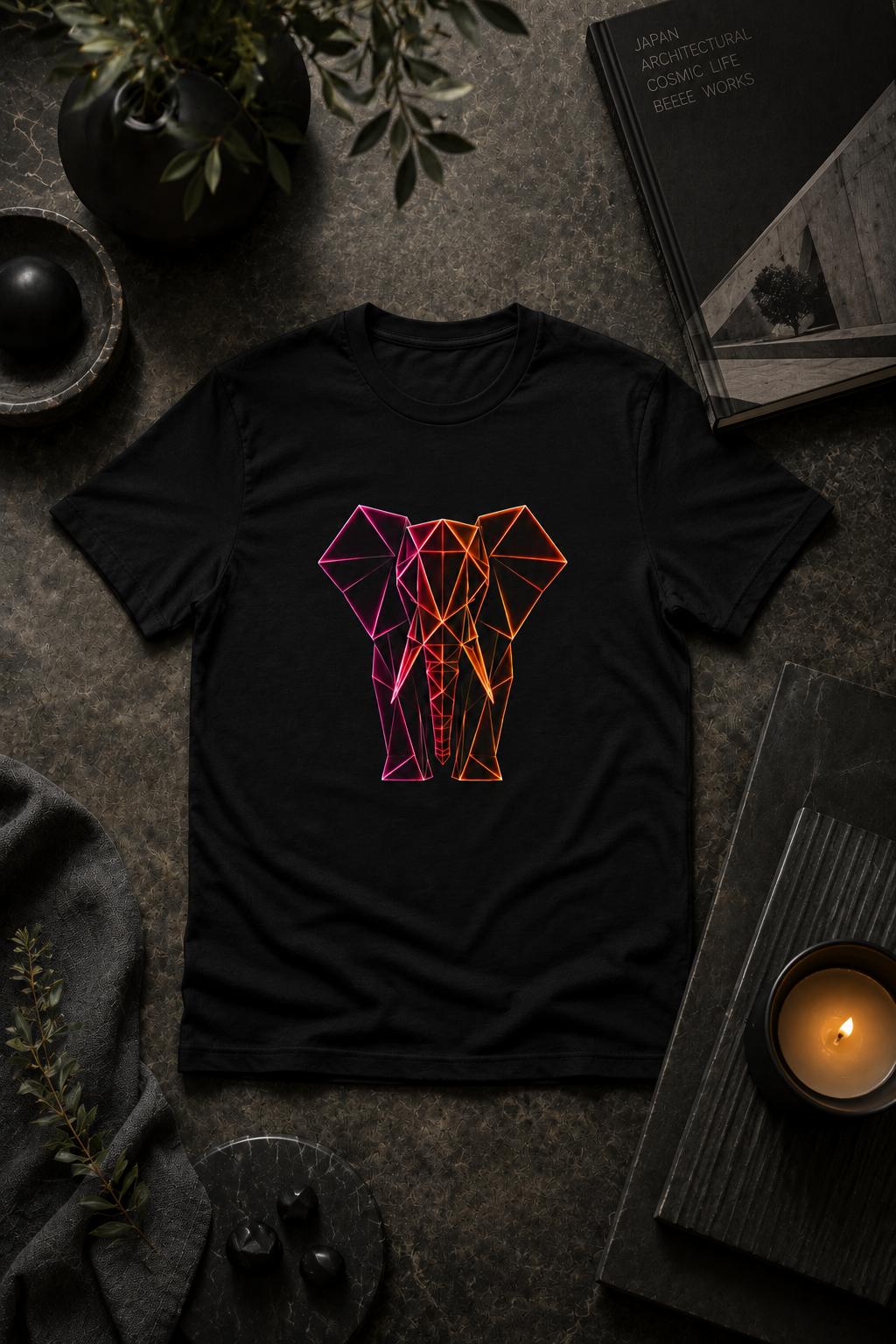 Origami Elephant T-Shirt. Wisdom Instinct Tee