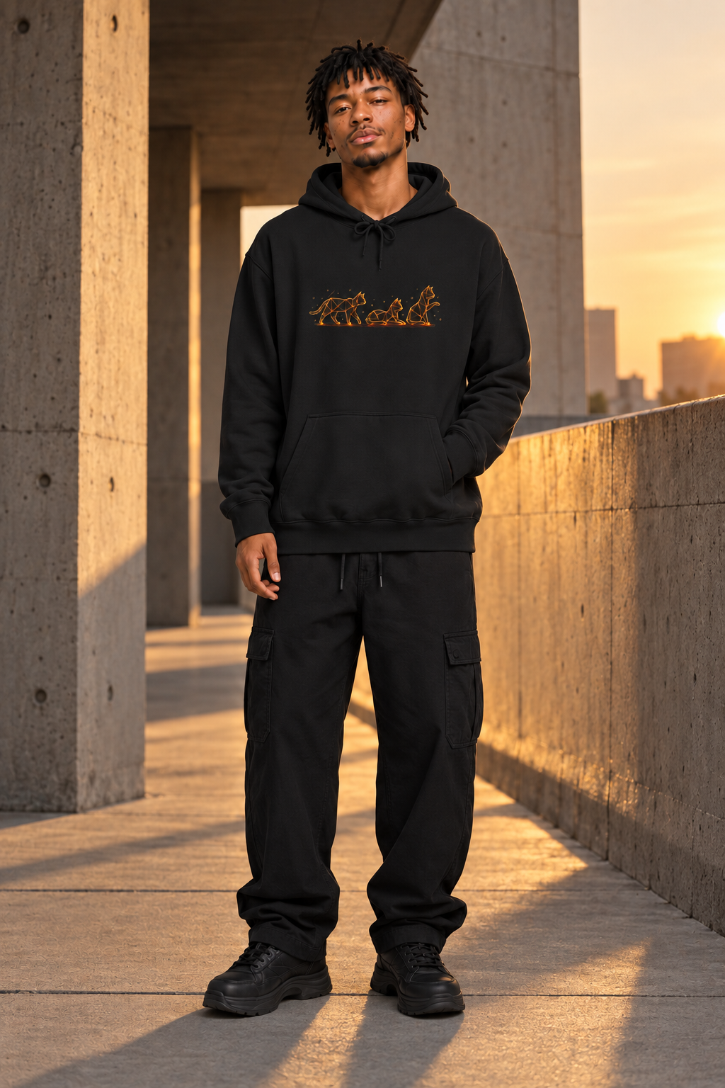 Origami Cat Trio Hoodie | Authenticity Instinct Hoodie