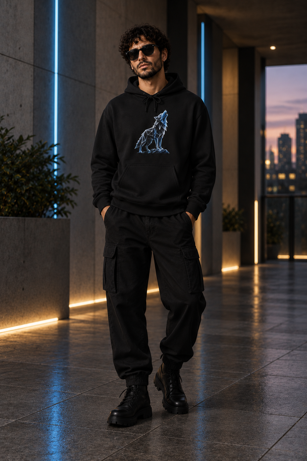 Origami Wolf Hoodie. Belonging Instinct Sweatshirt
