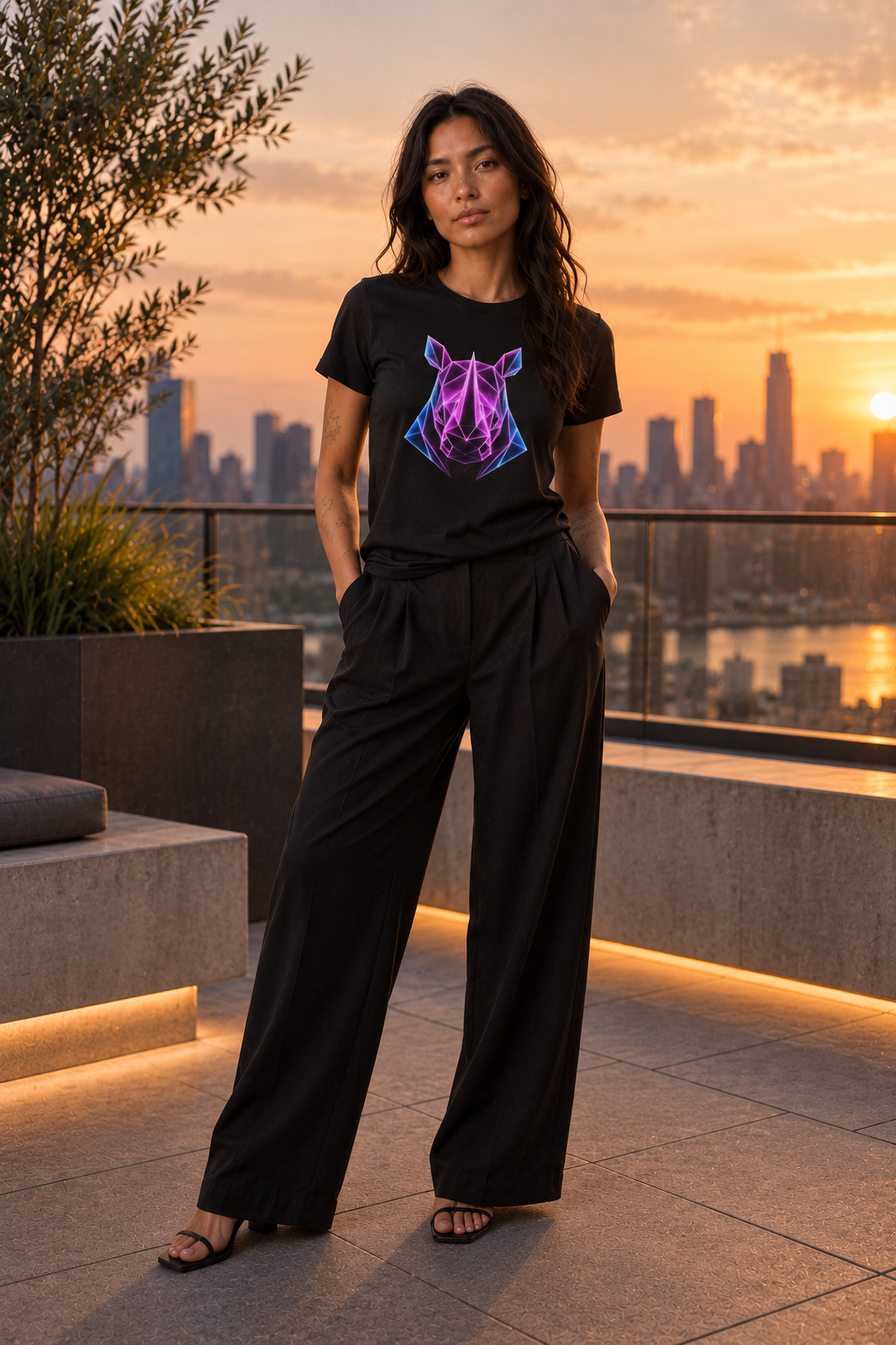 Origami Rhino T-Shirt | Resilience Instinct Tee