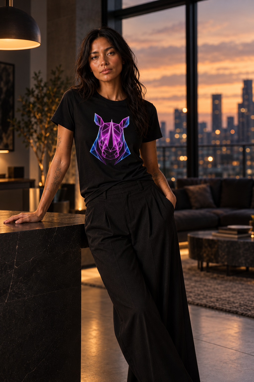 Origami Rhino T-Shirt | Resilience Instinct Tee