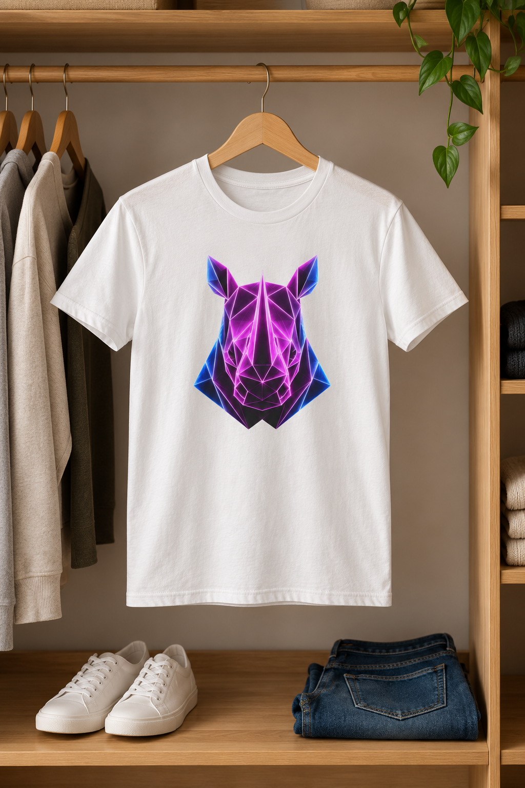 Origami Rhino T-Shirt | Resilience Instinct Tee