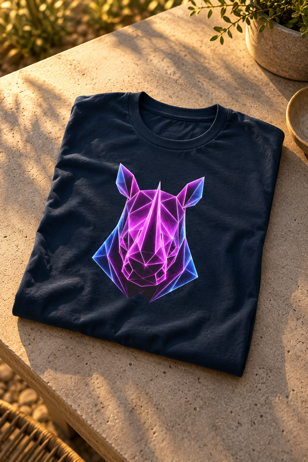Origami Rhino T-Shirt | Resilience Instinct Tee