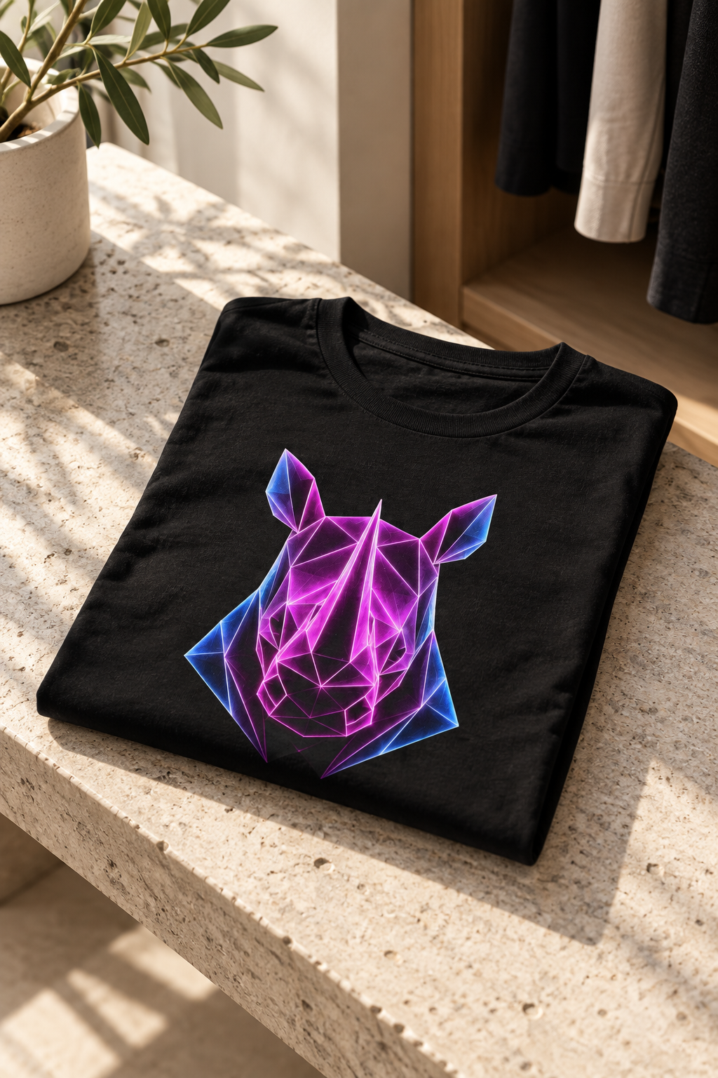 Origami Rhino T-Shirt | Resilience Instinct Tee