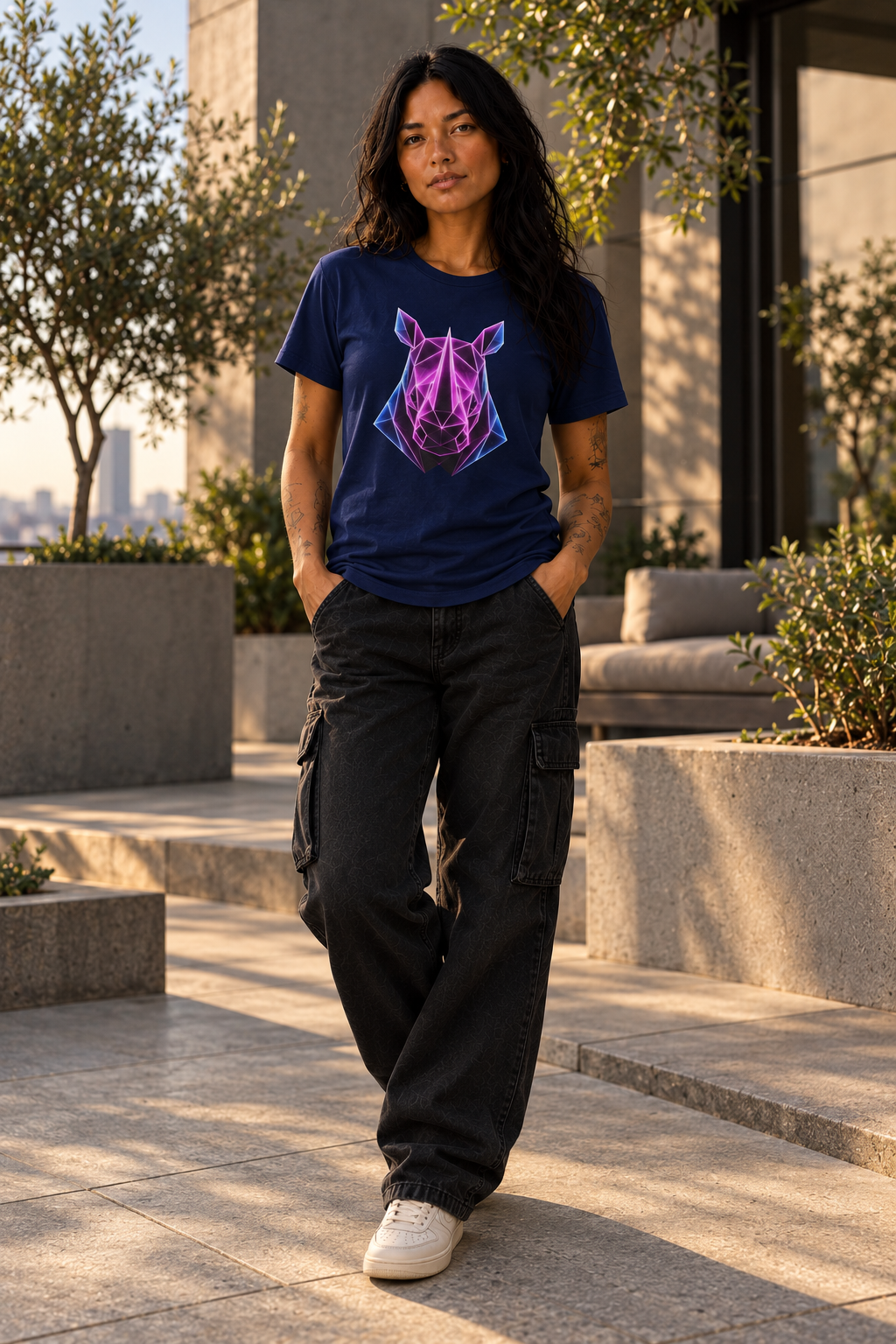 Origami Rhino T-Shirt | Resilience Instinct Tee