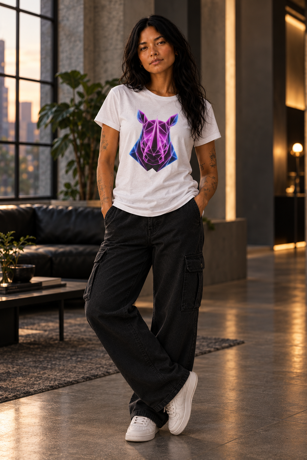Origami Rhino T-Shirt | Resilience Instinct Tee