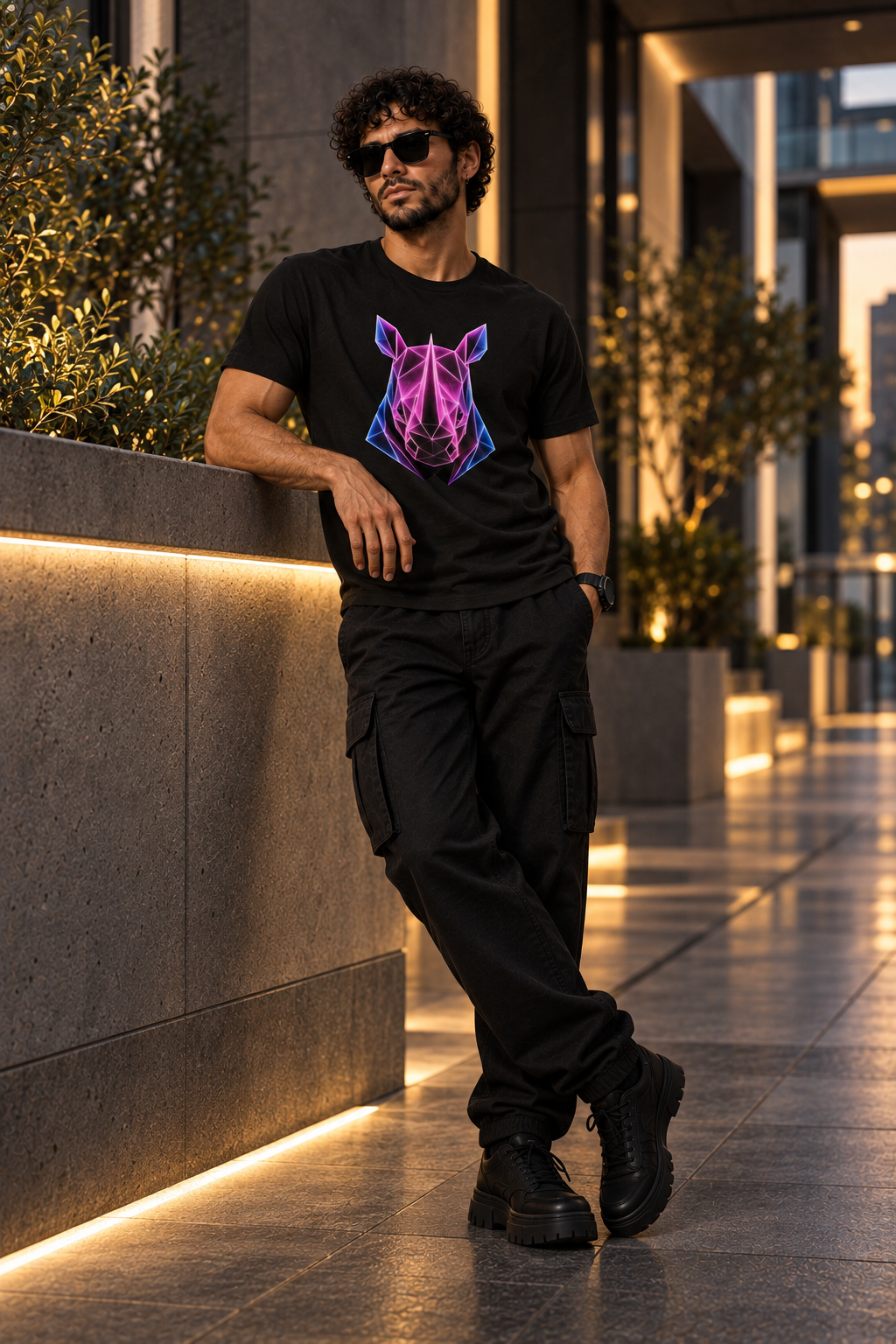 Origami Rhino T-Shirt | Resilience Instinct Tee