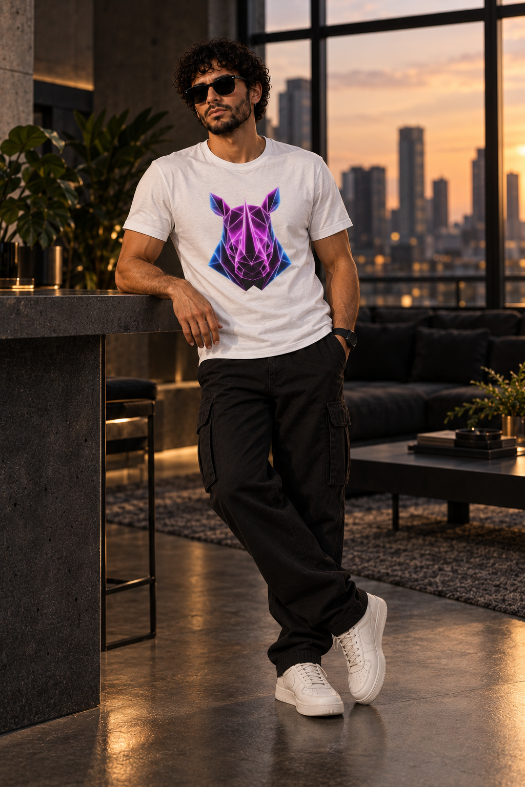 Origami Rhino T-Shirt | Resilience Instinct Tee