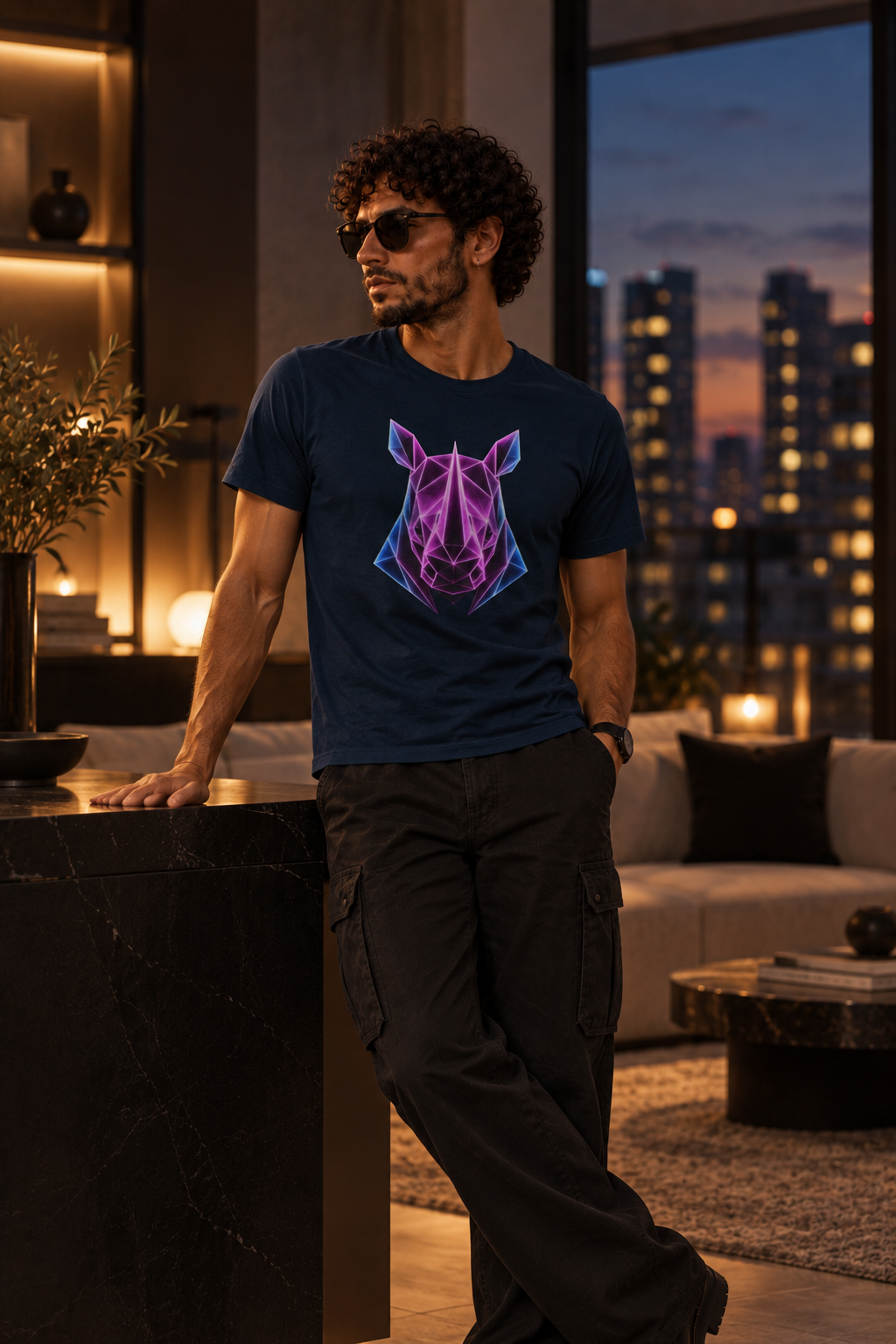 Origami Rhino T-Shirt | Resilience Instinct Tee