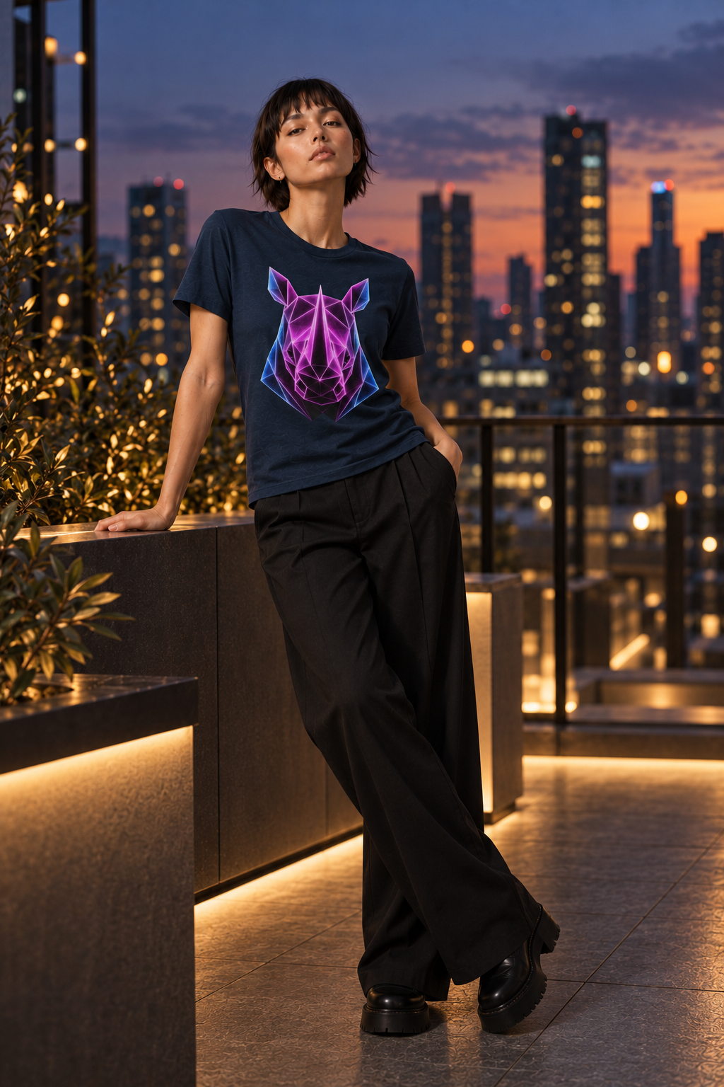 Origami Rhino T-Shirt | Resilience Instinct Tee