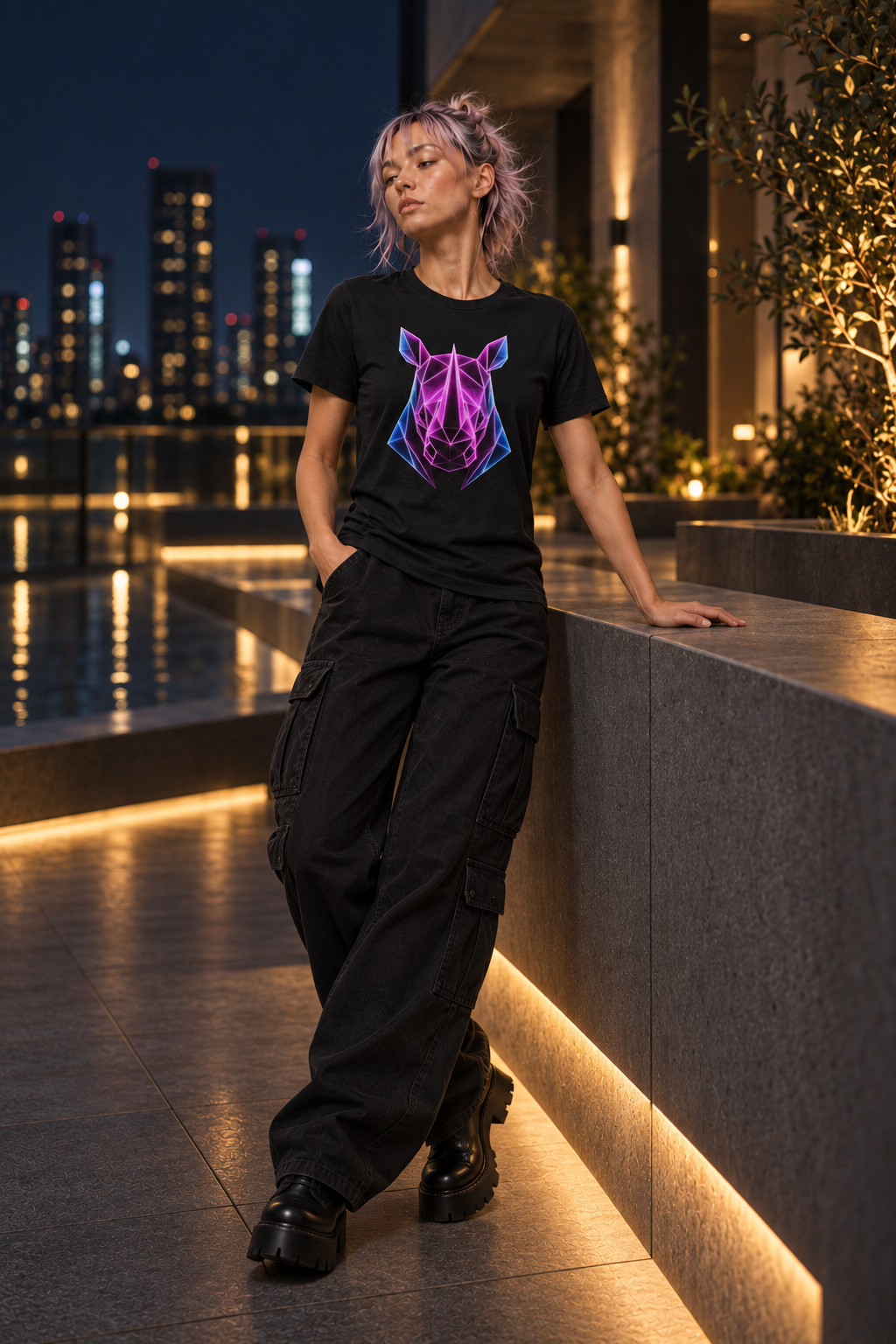 Origami Rhino T-Shirt | Resilience Instinct Tee