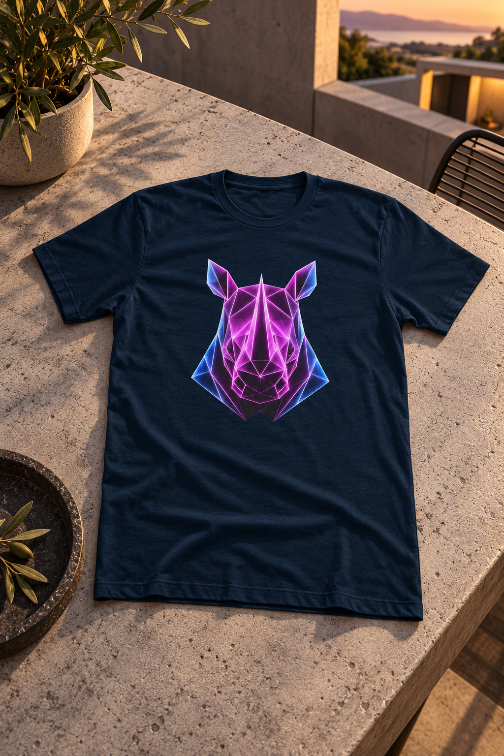 Origami Rhino T-Shirt | Resilience Instinct Tee