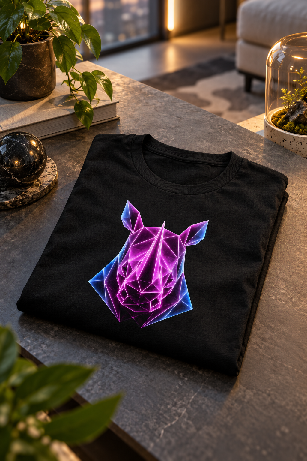 Origami Rhino T-Shirt | Resilience Instinct Tee