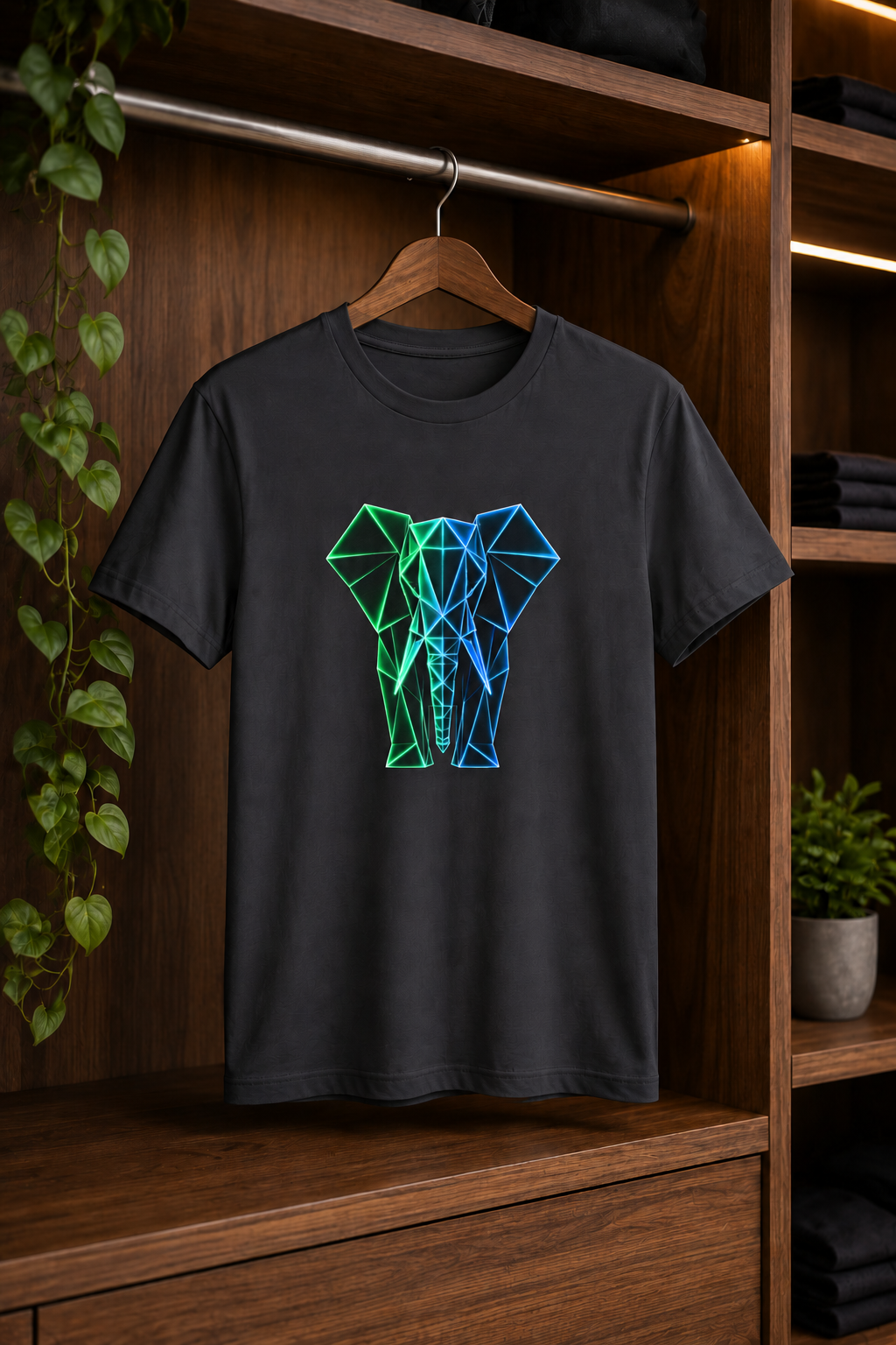 Origami Elephant T-Shirt. Wisdom Instinct Tee