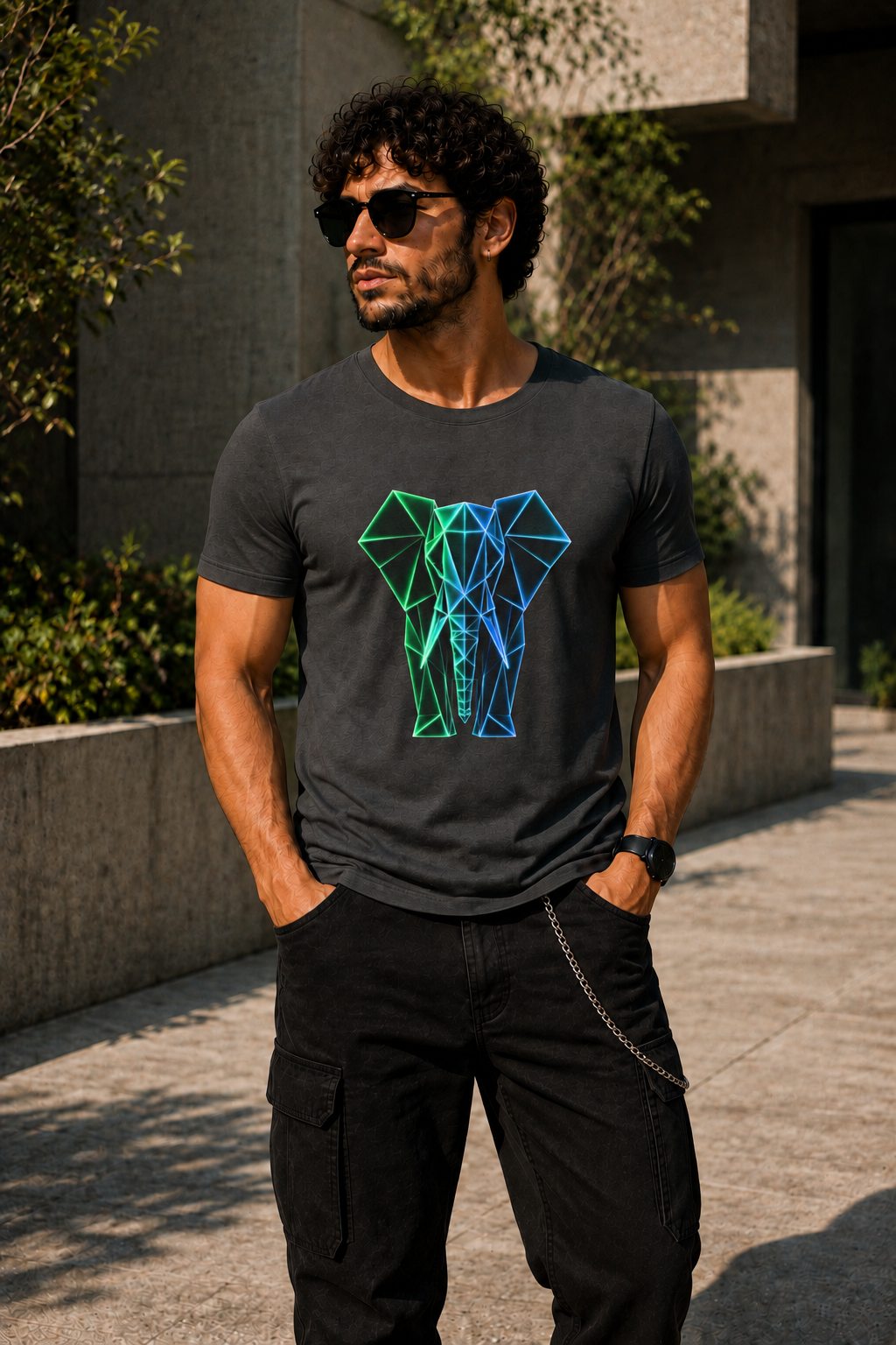 Origami Elephant T-Shirt. Wisdom Instinct Tee